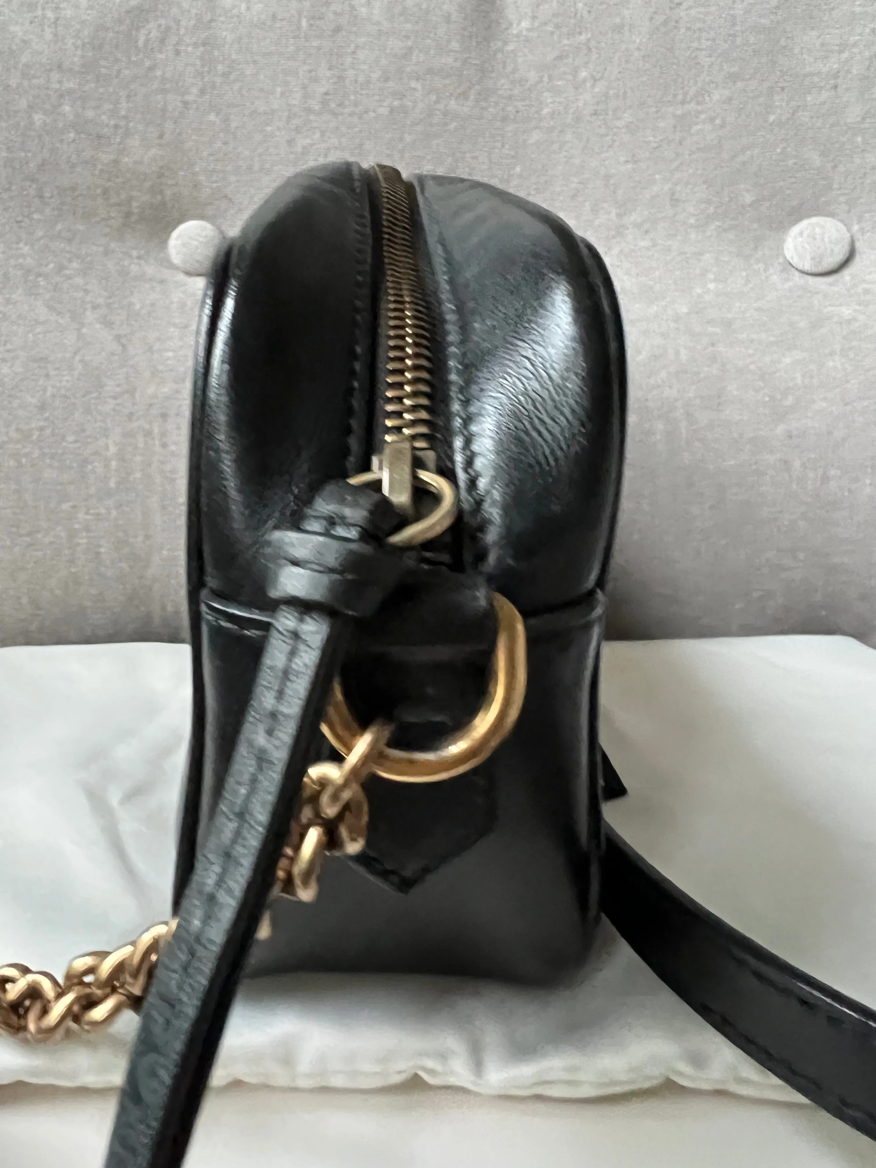 Gucci GG Black Marmont Mini Shoulder Bag (RRP 1,160)