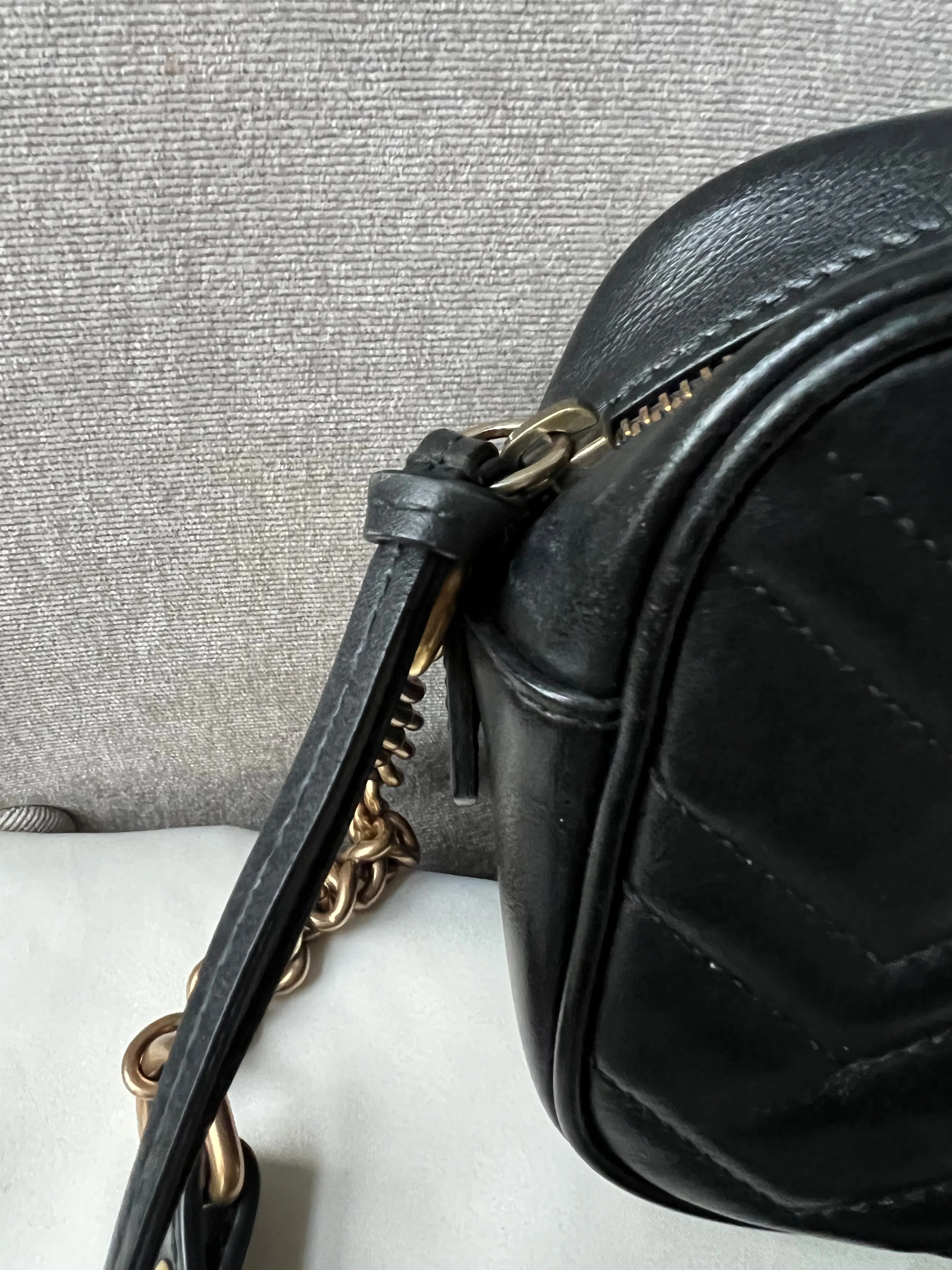 Gucci GG Black Marmont Mini Shoulder Bag (RRP 1,160)