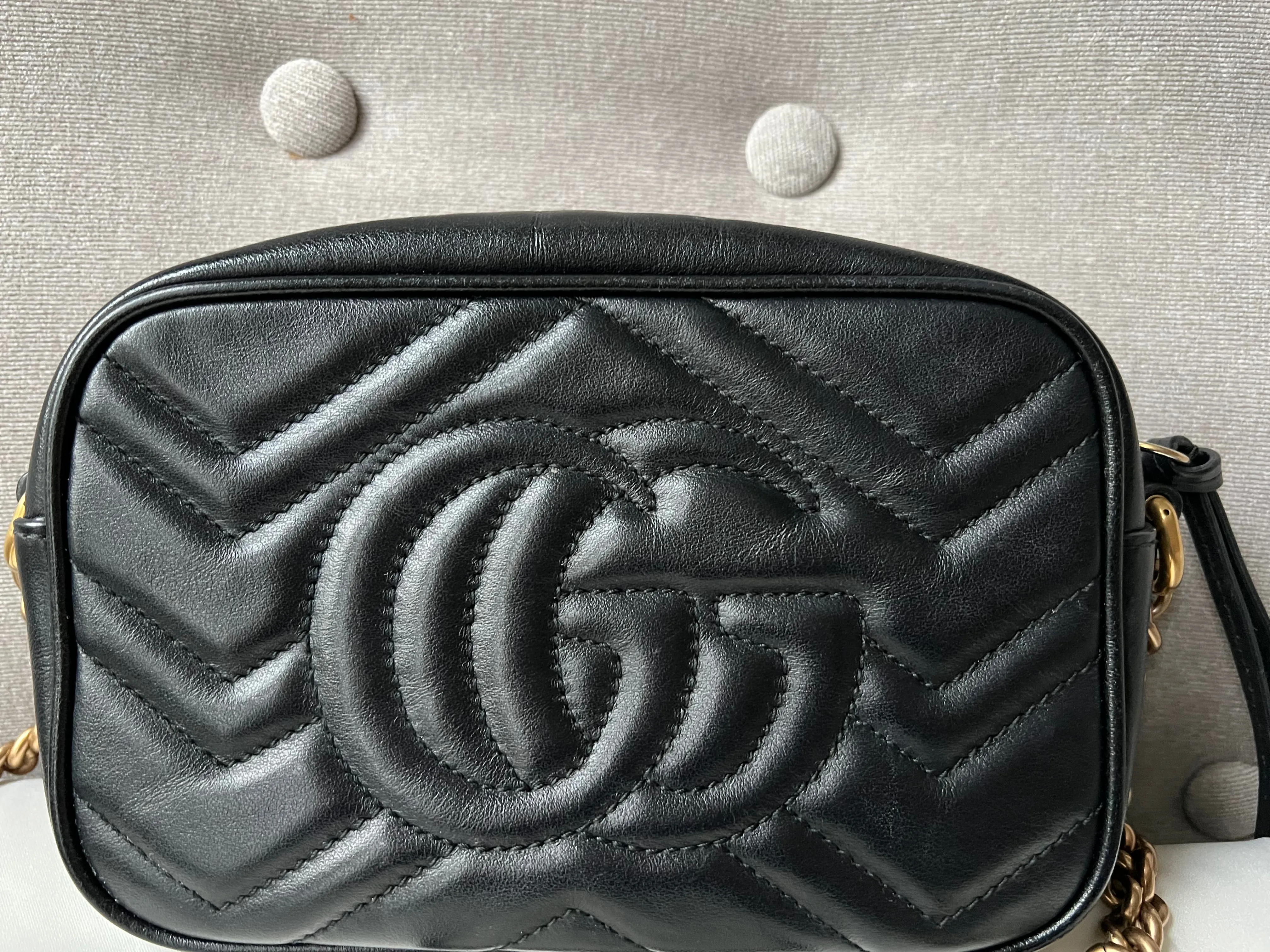 Gucci GG Black Marmont Mini Shoulder Bag (RRP 1,160)