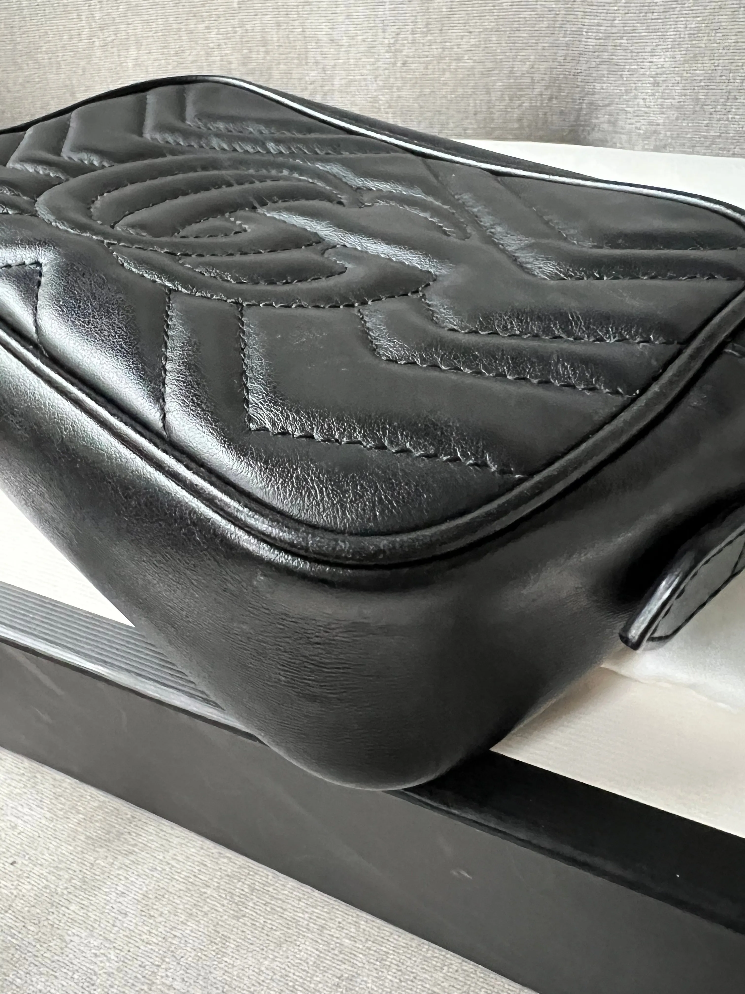 Gucci GG Black Marmont Mini Shoulder Bag (RRP 1,160)