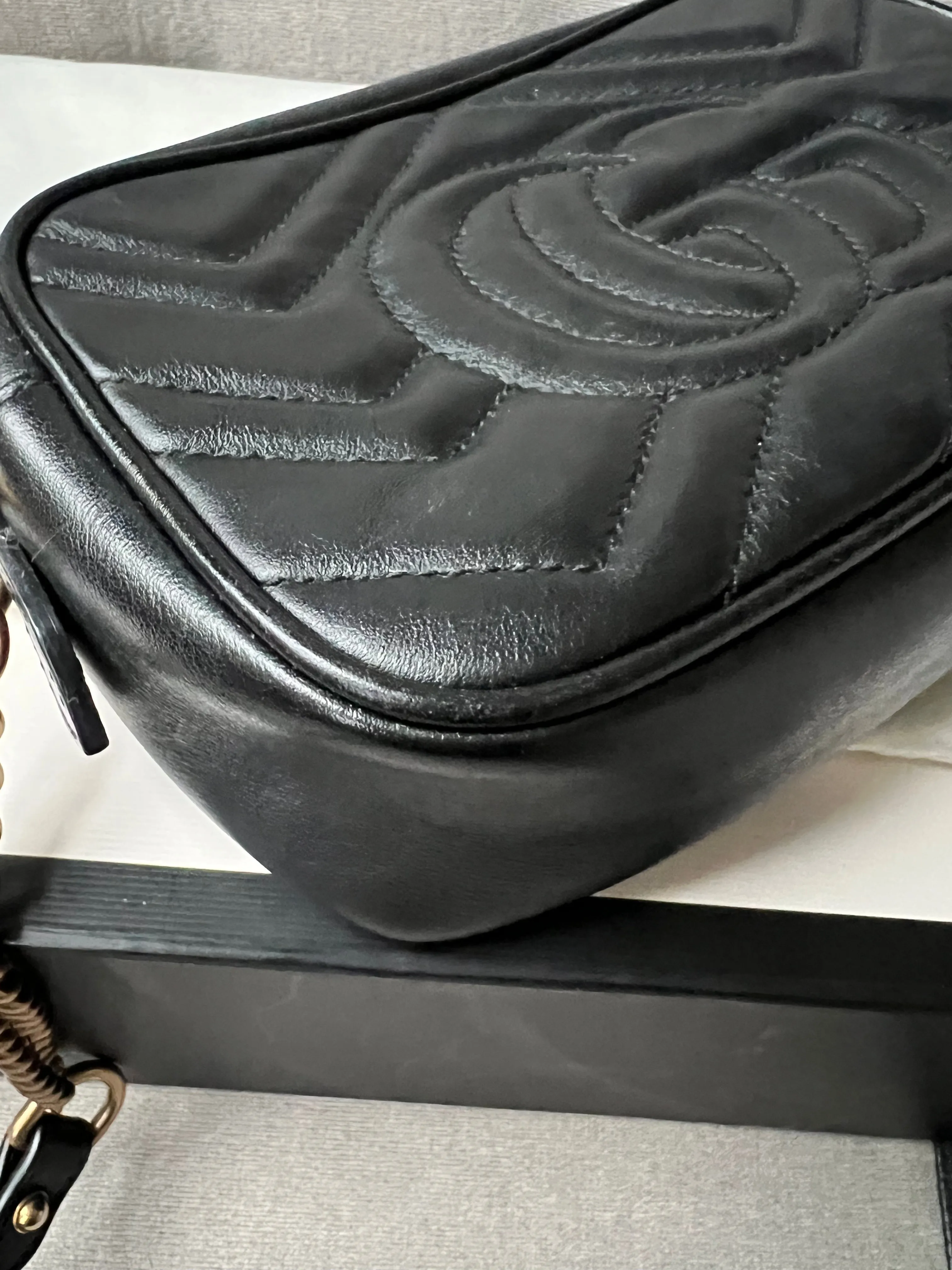 Gucci GG Black Marmont Mini Shoulder Bag (RRP 1,160)