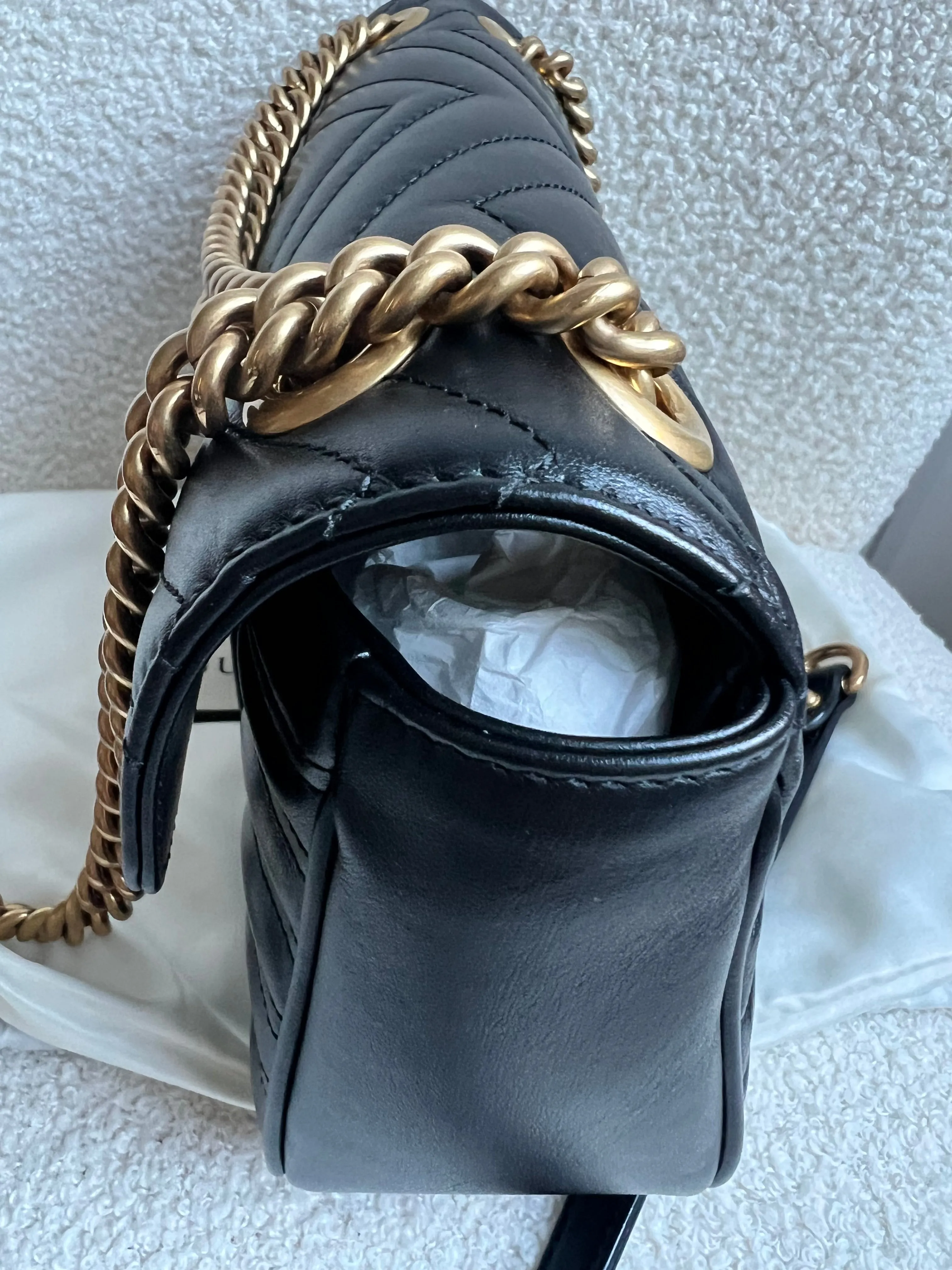 Gucci GG Black Marmont Small Shoulder Bag (RRP ??2070)