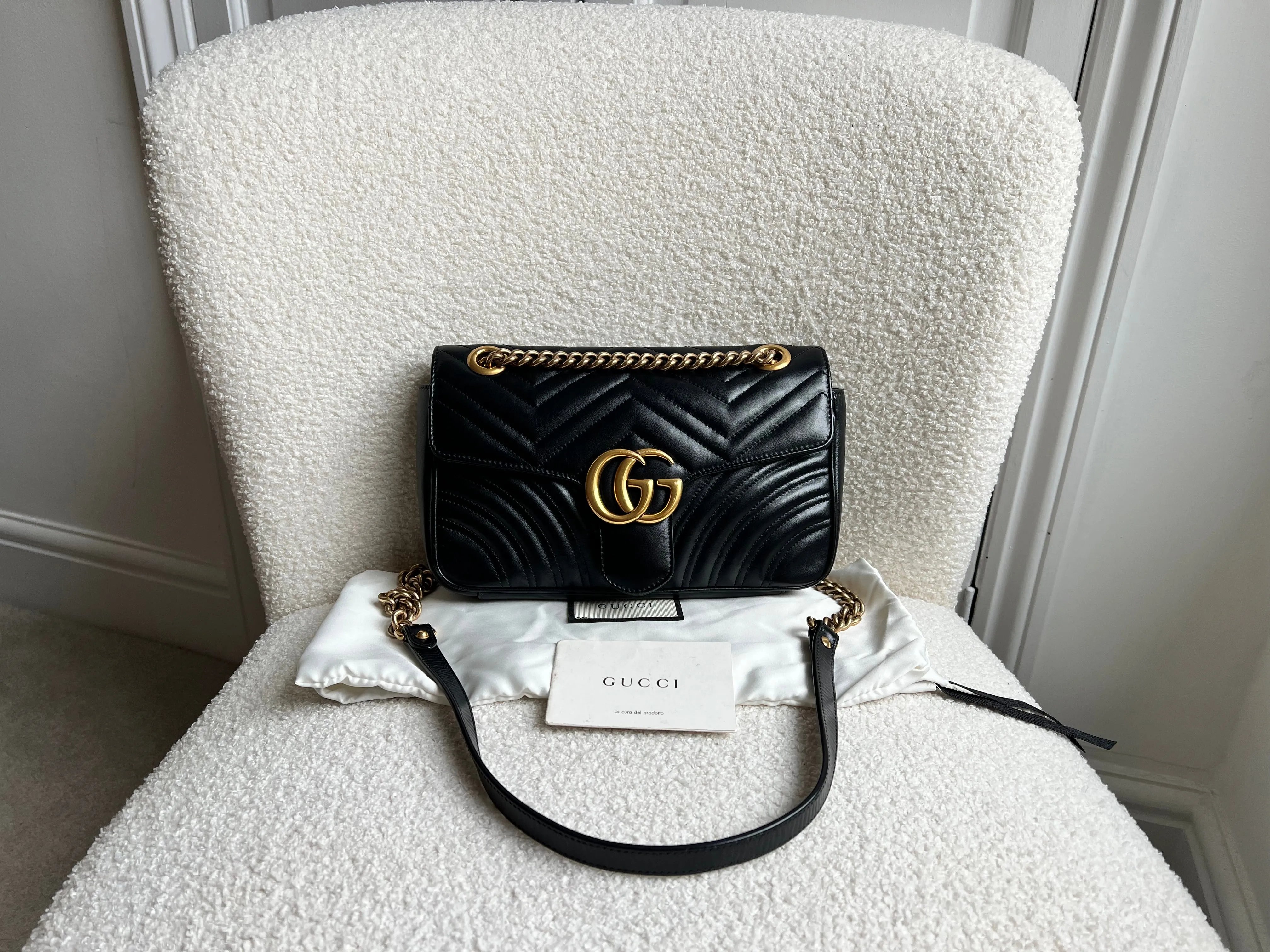 Gucci GG Black Marmont Small Shoulder Bag (RRP ??2070)