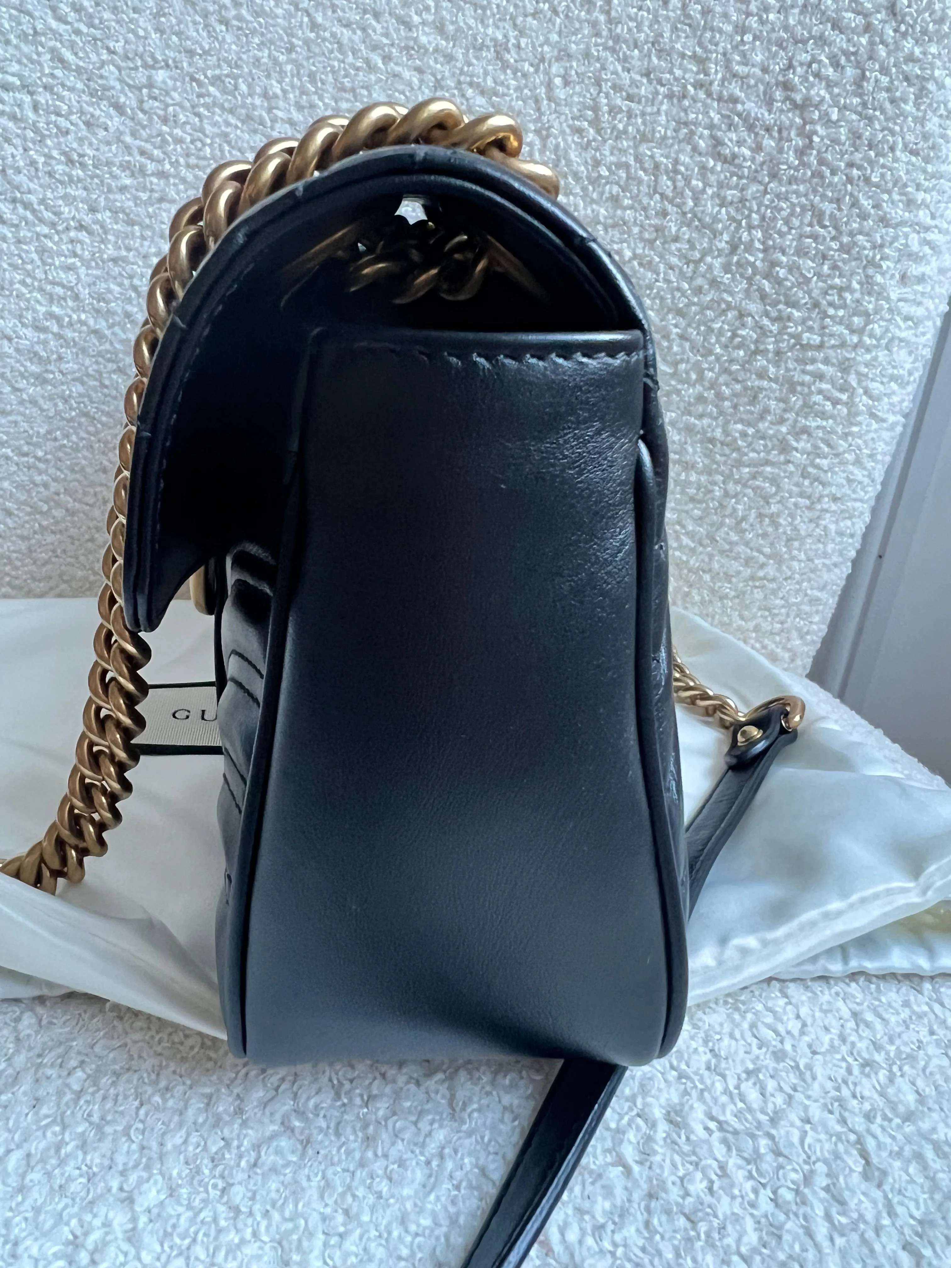 Gucci GG Black Marmont Small Shoulder Bag (RRP ??2070)