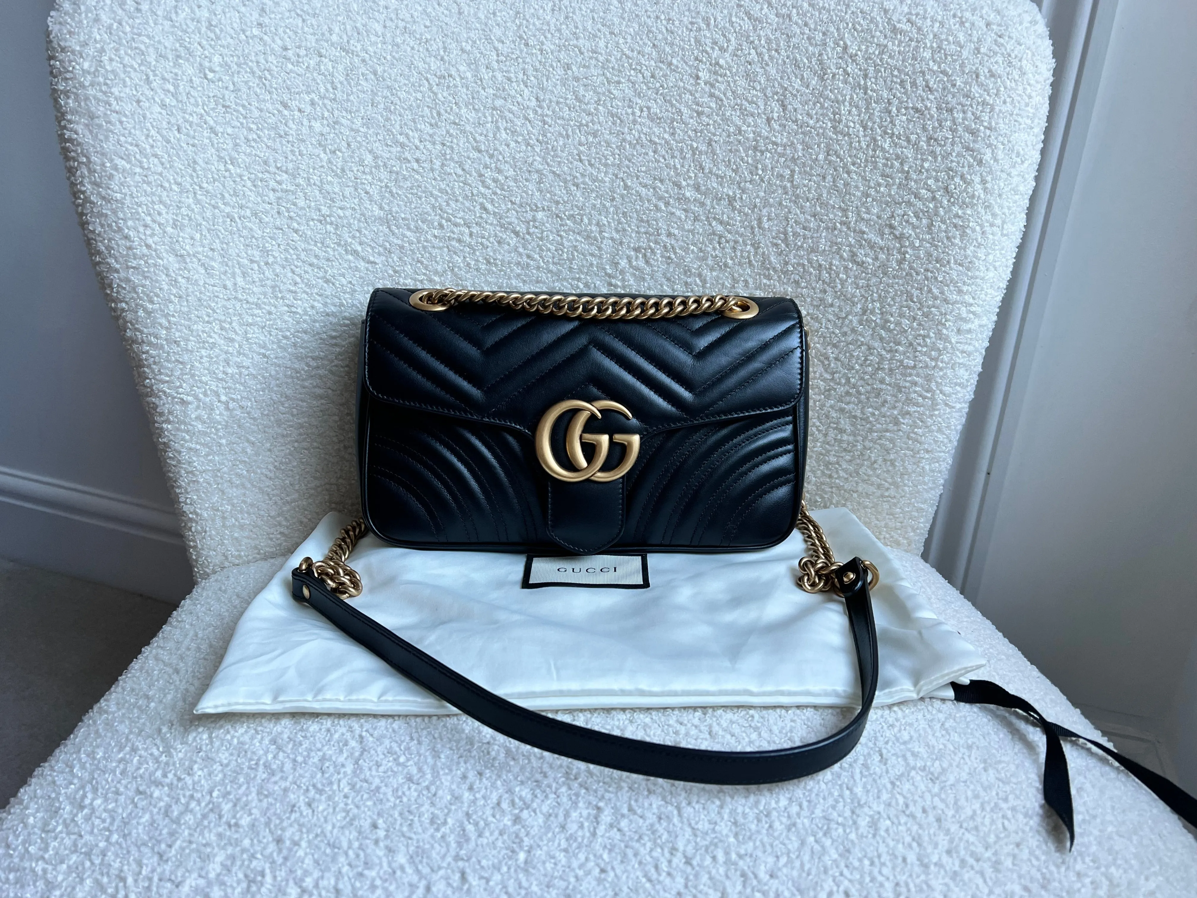 Gucci GG Black Marmont Small Shoulder Bag (RRP ??2070)