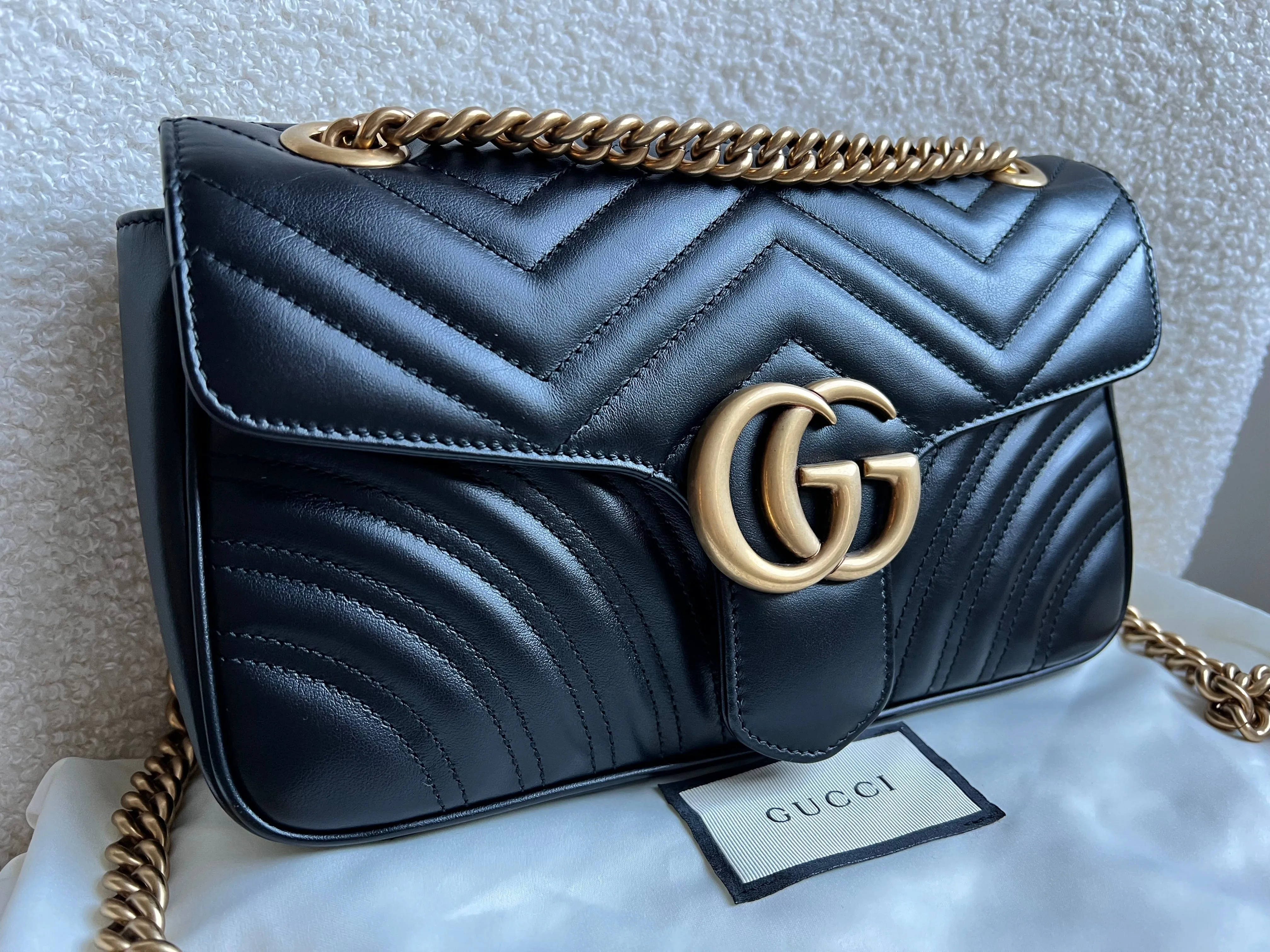 Gucci GG Black Marmont Small Shoulder Bag (RRP ??2070)