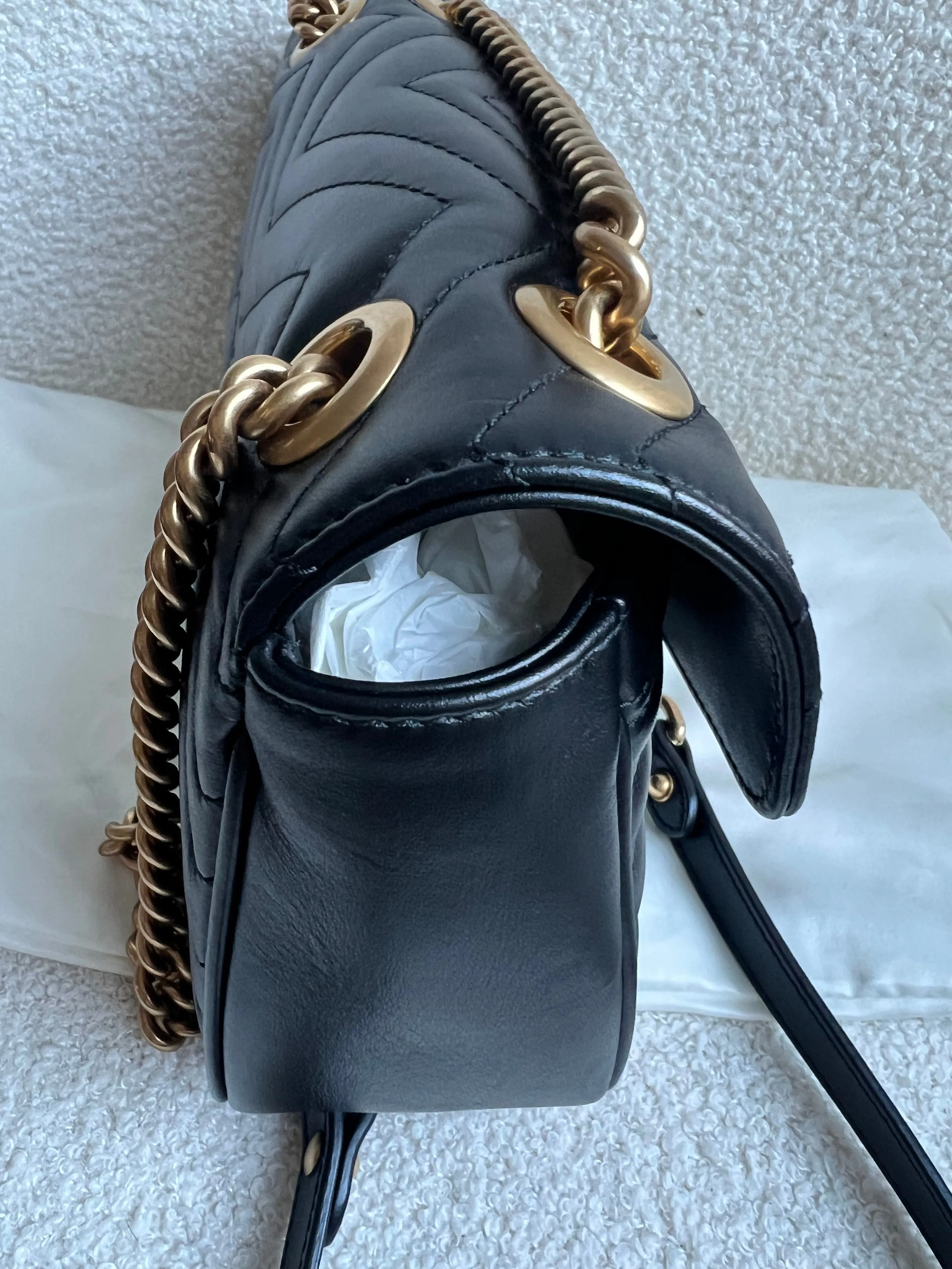 Gucci GG Black Marmont Small Shoulder Bag (RRP ??2070)