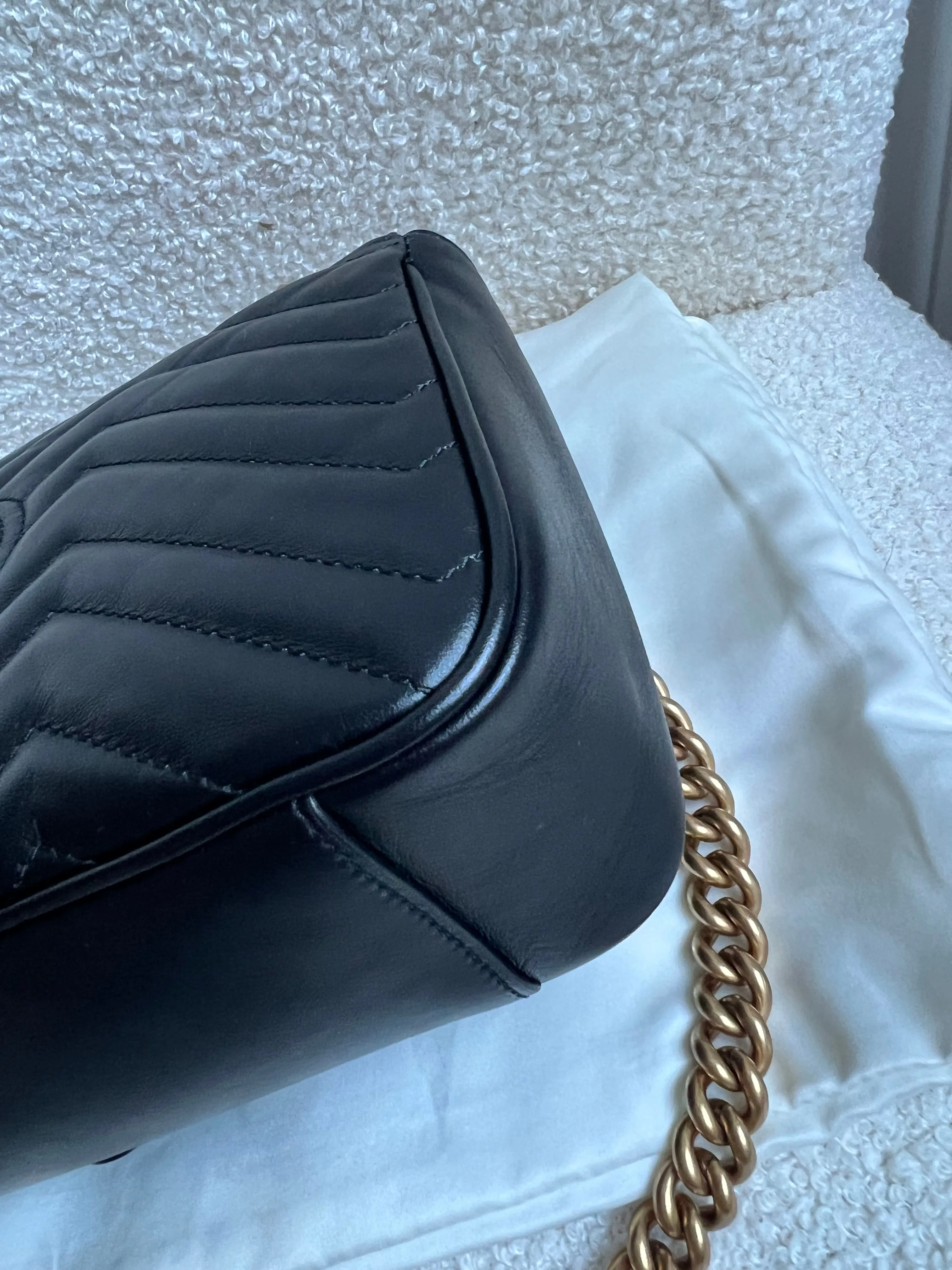 Gucci GG Black Marmont Small Shoulder Bag (RRP ??2070)