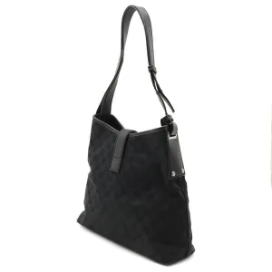 Gucci GG Canvas New Jackie Shoulder Bag Leather Black 110291