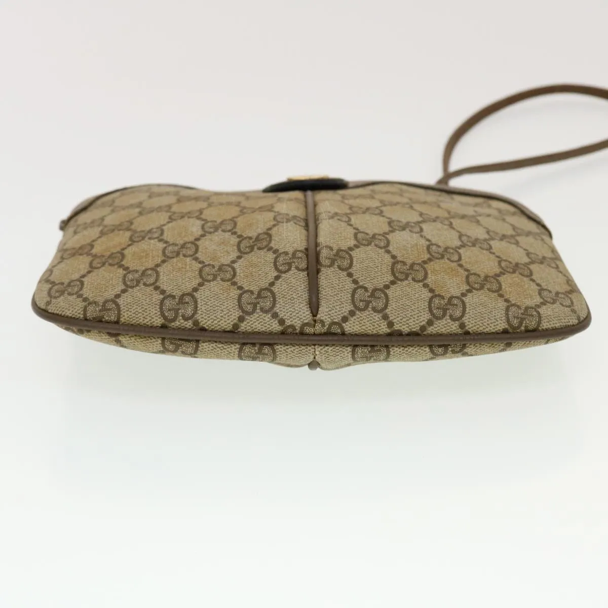 GUCCI GG Canvas Web Sherry Line Shoulder Bag Beige Red 904.02.047  44304