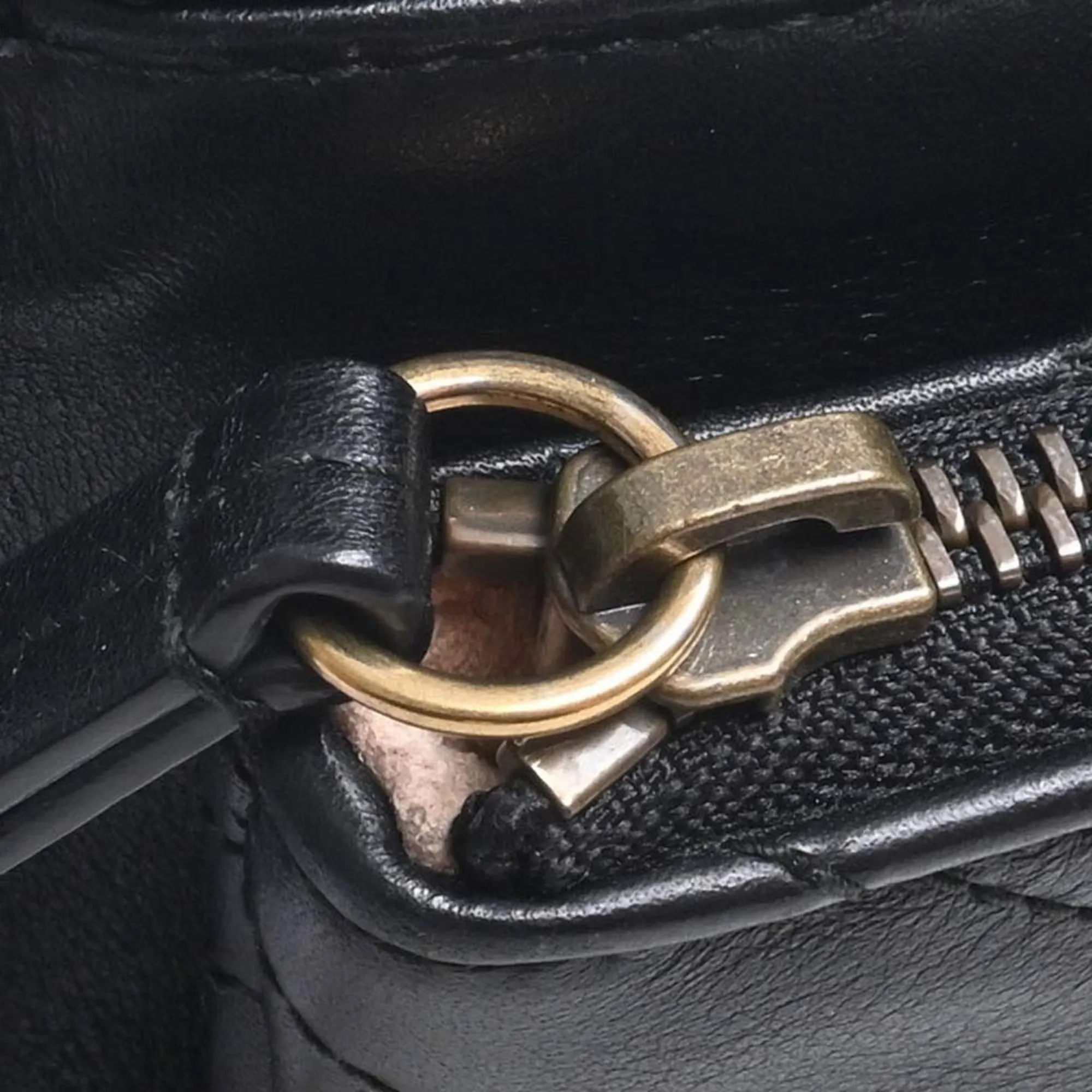 GUCCI GG Marmont Leather Shoulder Bag 453878 Black Women's
