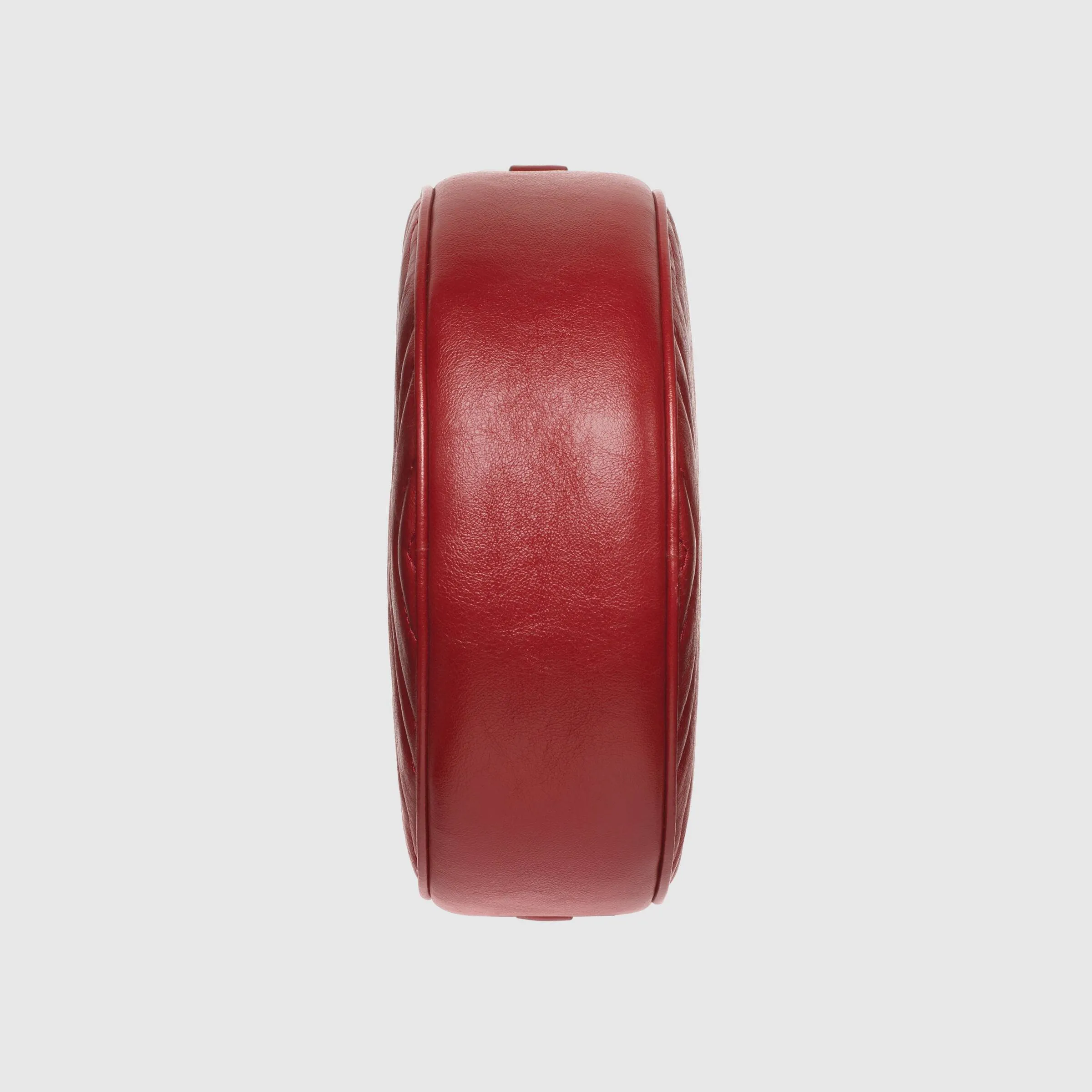 Gucci GG Marmont Mini Round Shoulder Bag Hibiscus Red