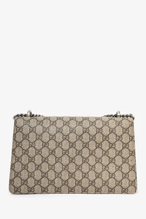 Gucci GG Supreme Red Suede Small Dionysus Chain Shoulder Bag