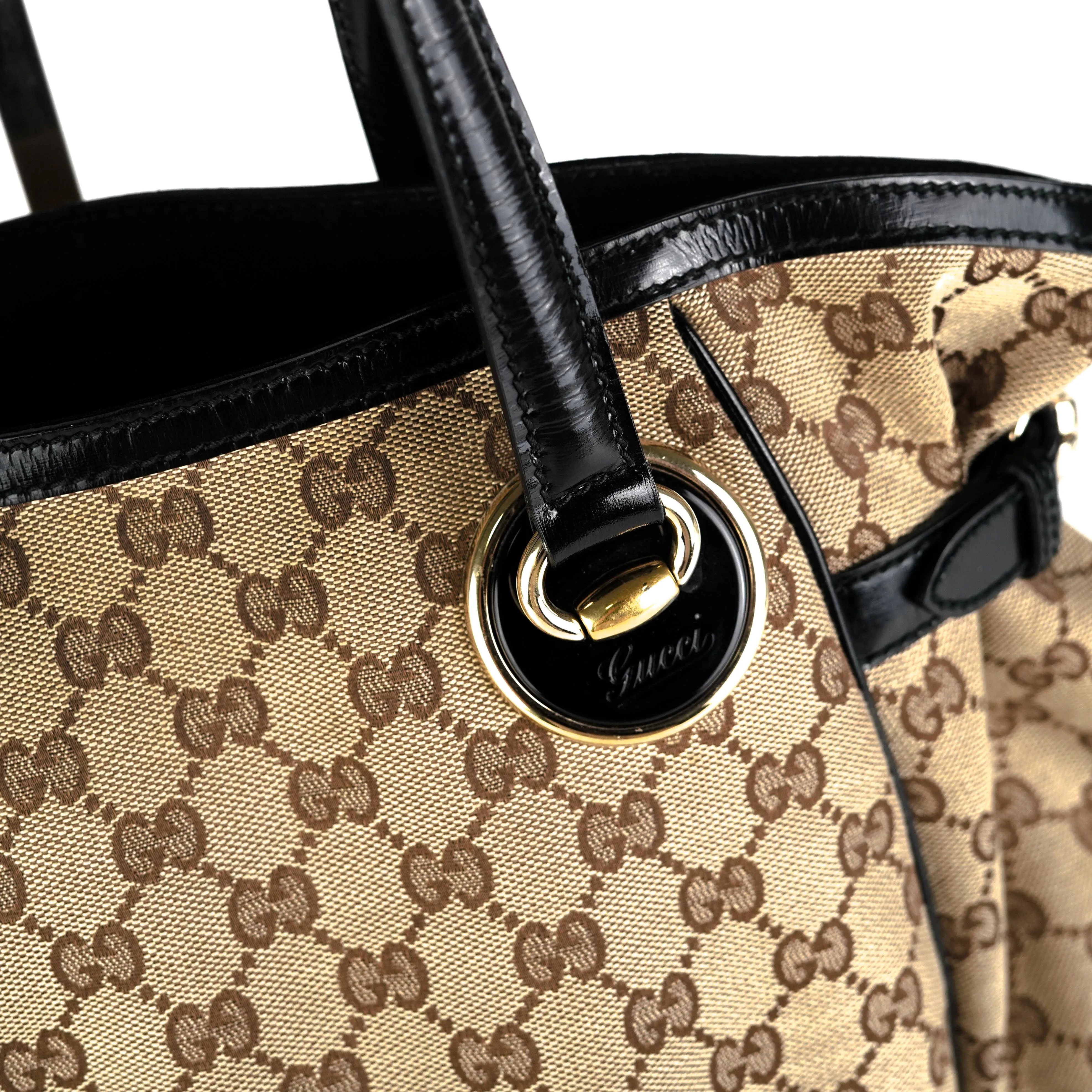 Gucci Guccissima Twin Shoulder Bag Off-White