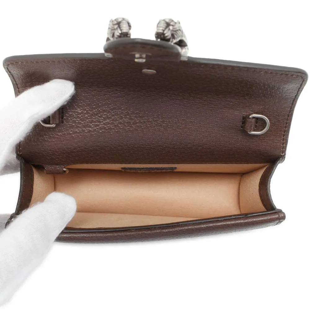 GUCCI Jumbo GG Dionysus ChainShoulder Bag Beige/Brown 476432 Canvas Leather Size super mini