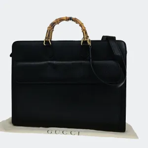 Gucci Logo Bamboo 2Way Business Shoulder