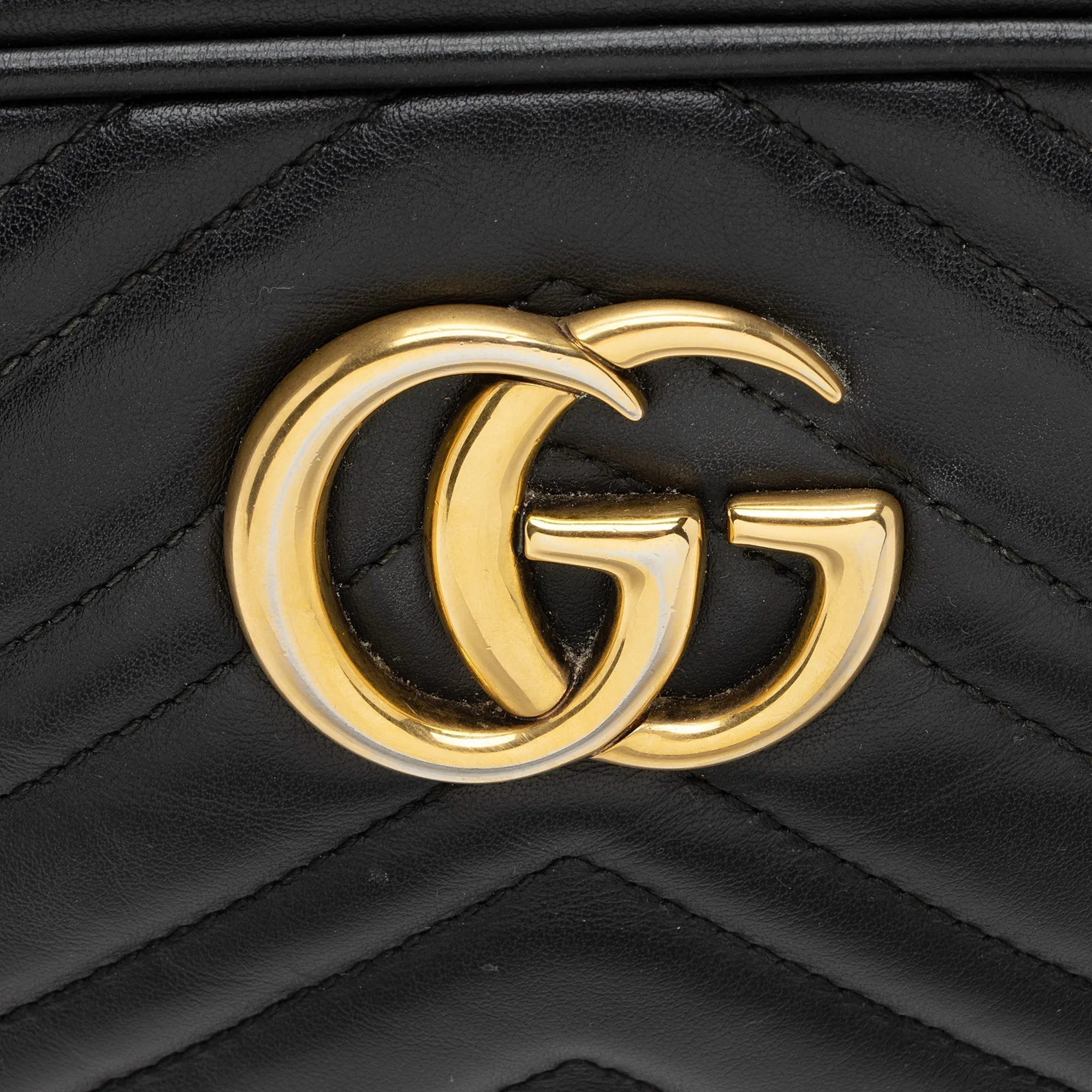 Gucci Matelasse Leather GG Marmont Small Shoulder Bag (SHF-Abtg9L)