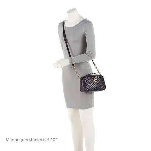 Gucci Matelasse Leather GG Marmont Small Shoulder Bag (SHF-Abtg9L)