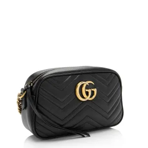 Gucci Matelasse Leather GG Marmont Small Shoulder Bag (SHF-Abtg9L)