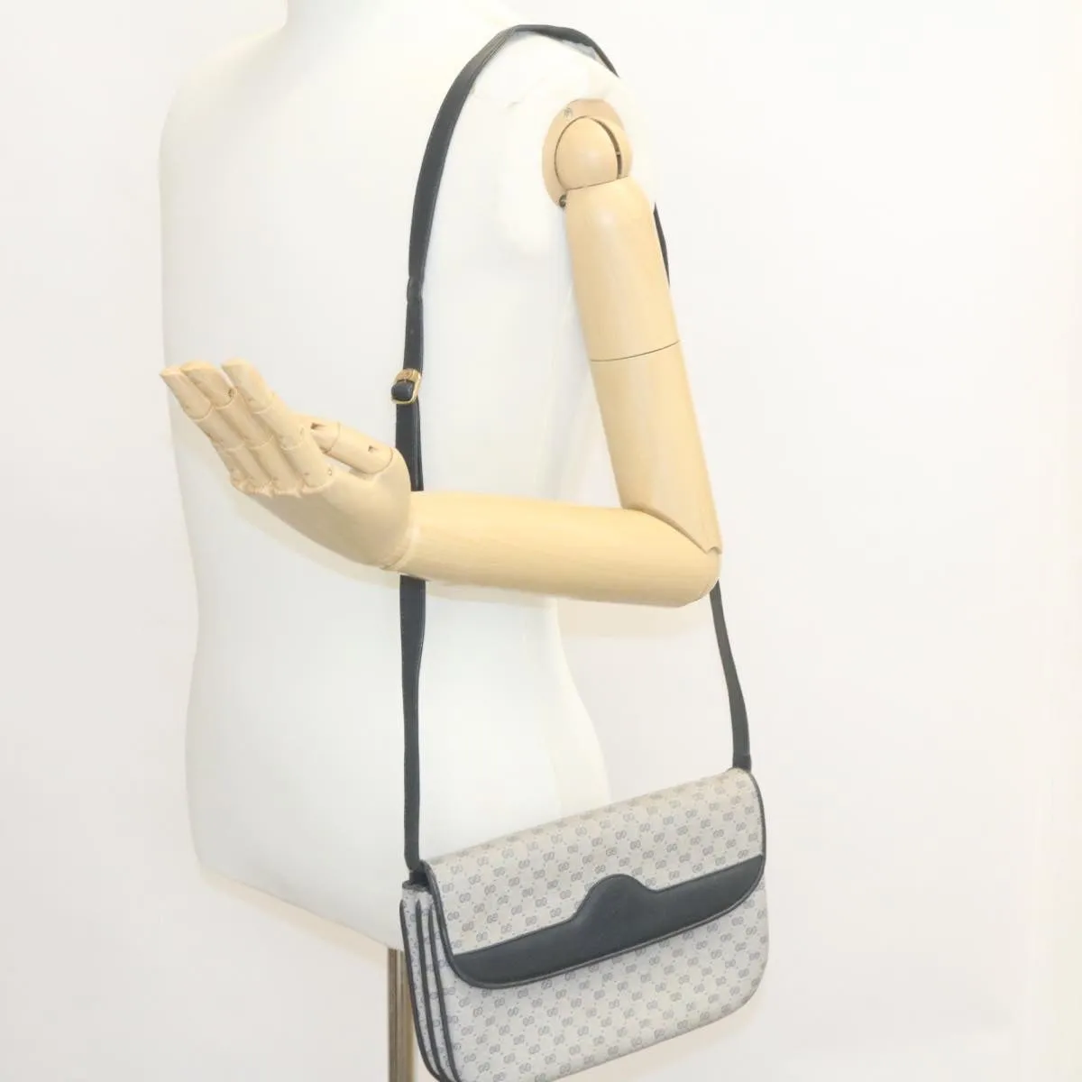 GUCCI Micro GG Canvas Shoulder Bag Navy  am1865g