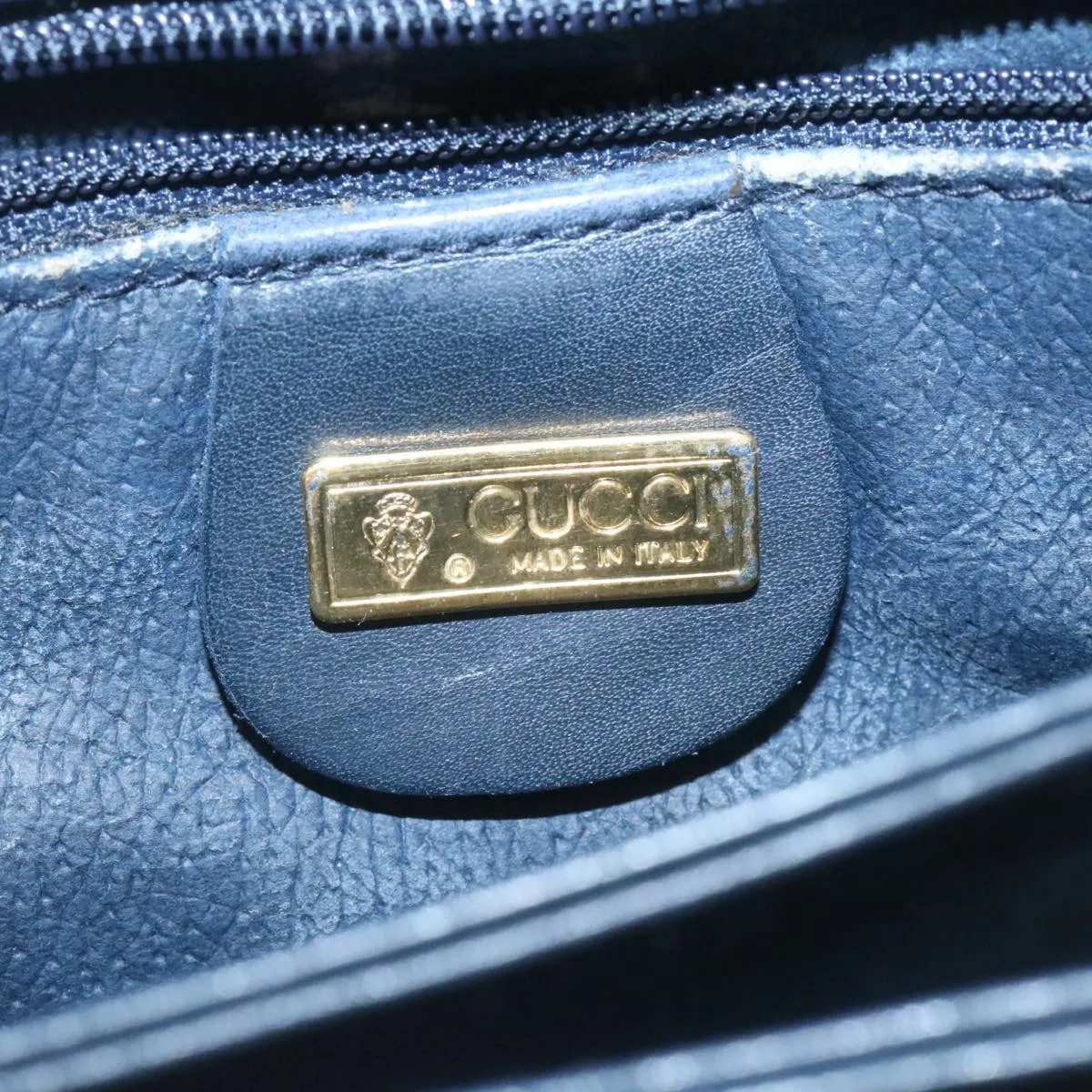 GUCCI Micro GG Canvas Shoulder Bag Navy  am1865g