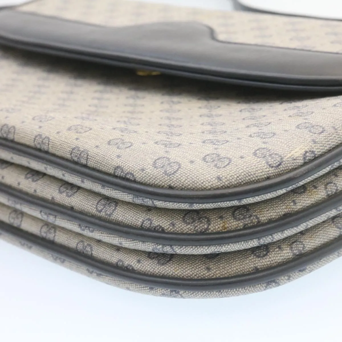 GUCCI Micro GG Canvas Shoulder Bag Navy  am1865g