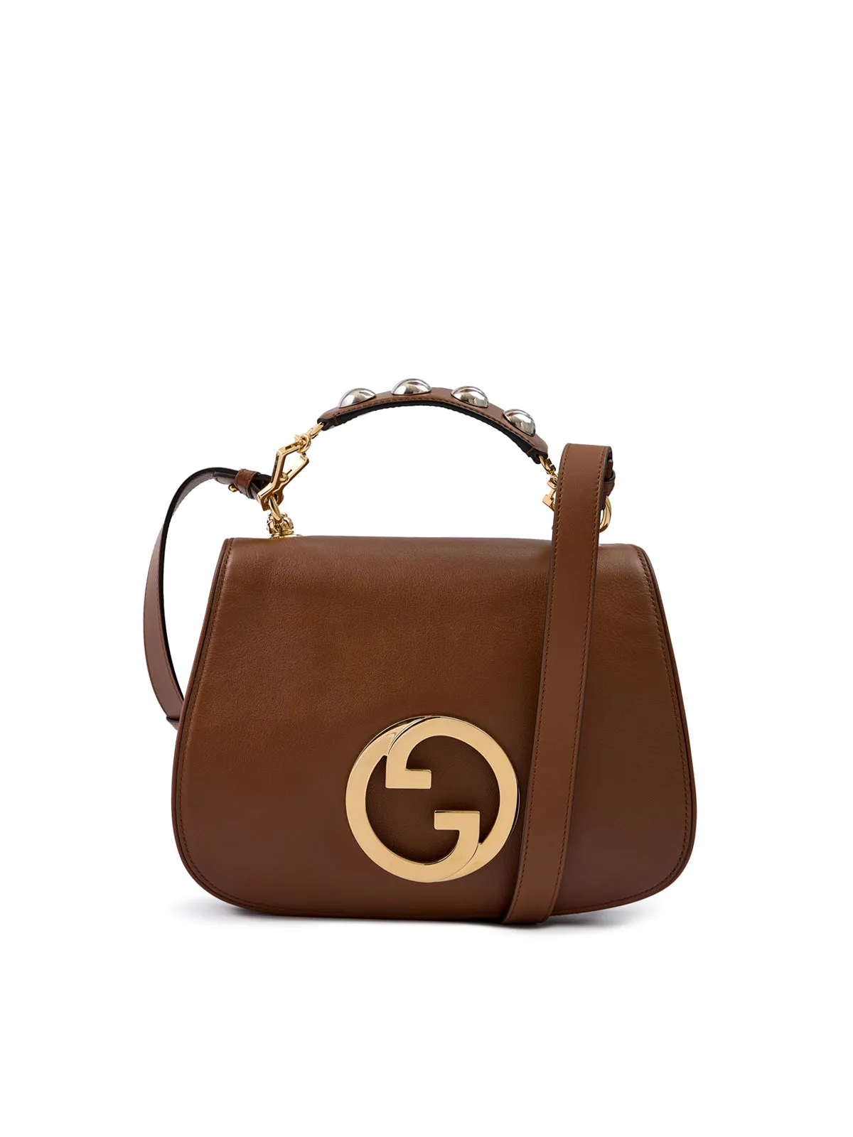 Gucci Roxy Brown Calfskin Shoulder Flap Bag