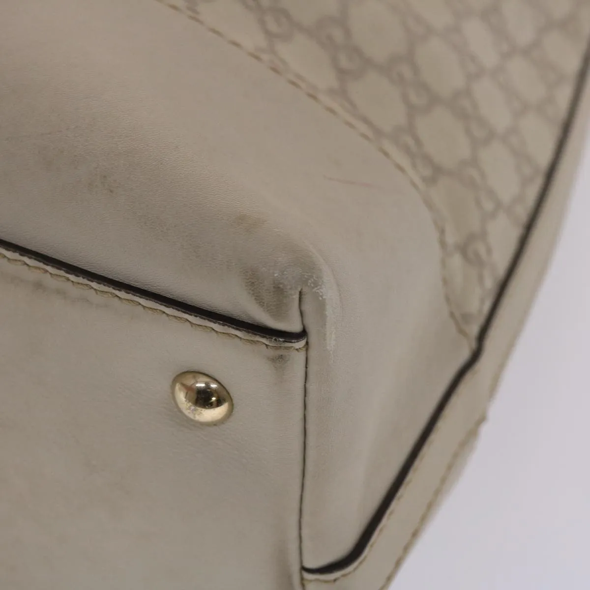 GUCCI  Shima Shoulder Bag Leather White 002404  49070