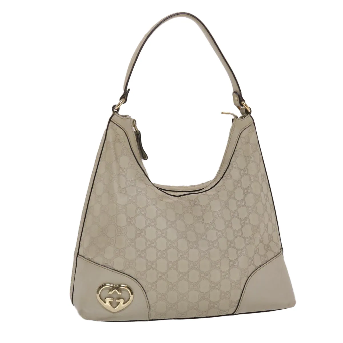 GUCCI  Shima Shoulder Bag Leather White 002404  49070
