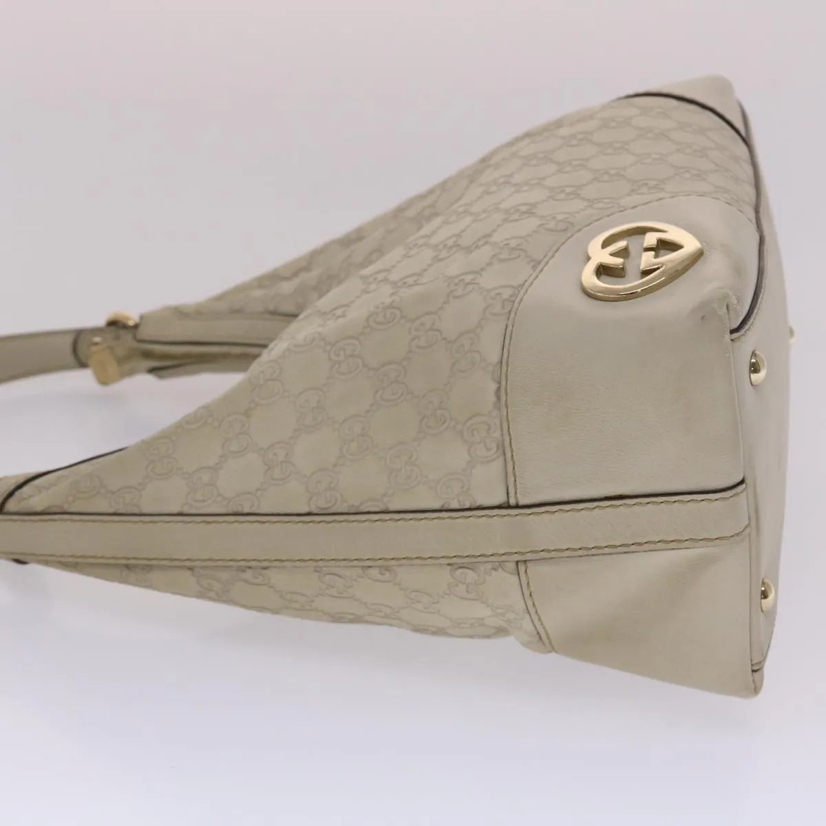 GUCCI  Shima Shoulder Bag Leather White 002404  49070