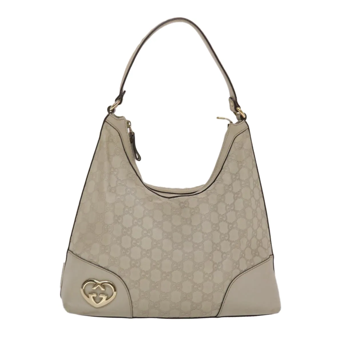 GUCCI  Shima Shoulder Bag Leather White 002404  49070