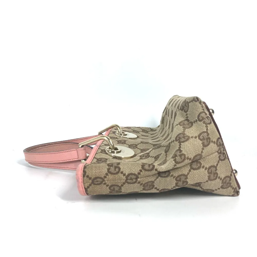 GUCCI Shoulder Bag 120844 GG canvas / leather beige GG Women Used