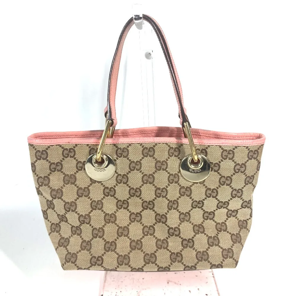 GUCCI Shoulder Bag 120844 GG canvas / leather beige GG Women Used