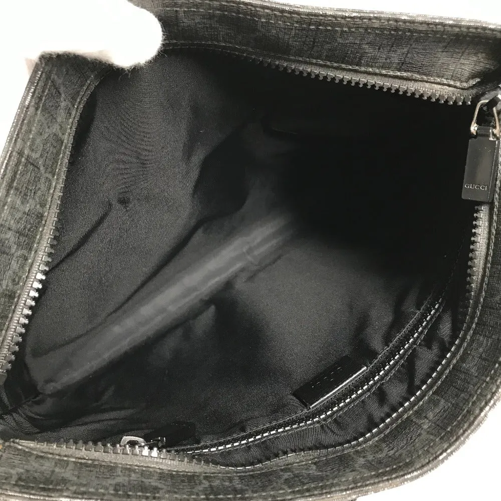 GUCCI Shoulder Bag 162904 GG Supreme Canvas black GG Supreme flat mens Used