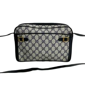 GUCCI Shoulder Bag leather Navy