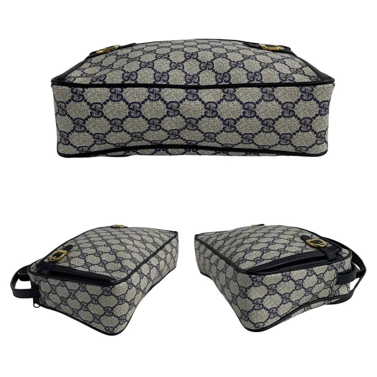 GUCCI Shoulder Bag leather Navy