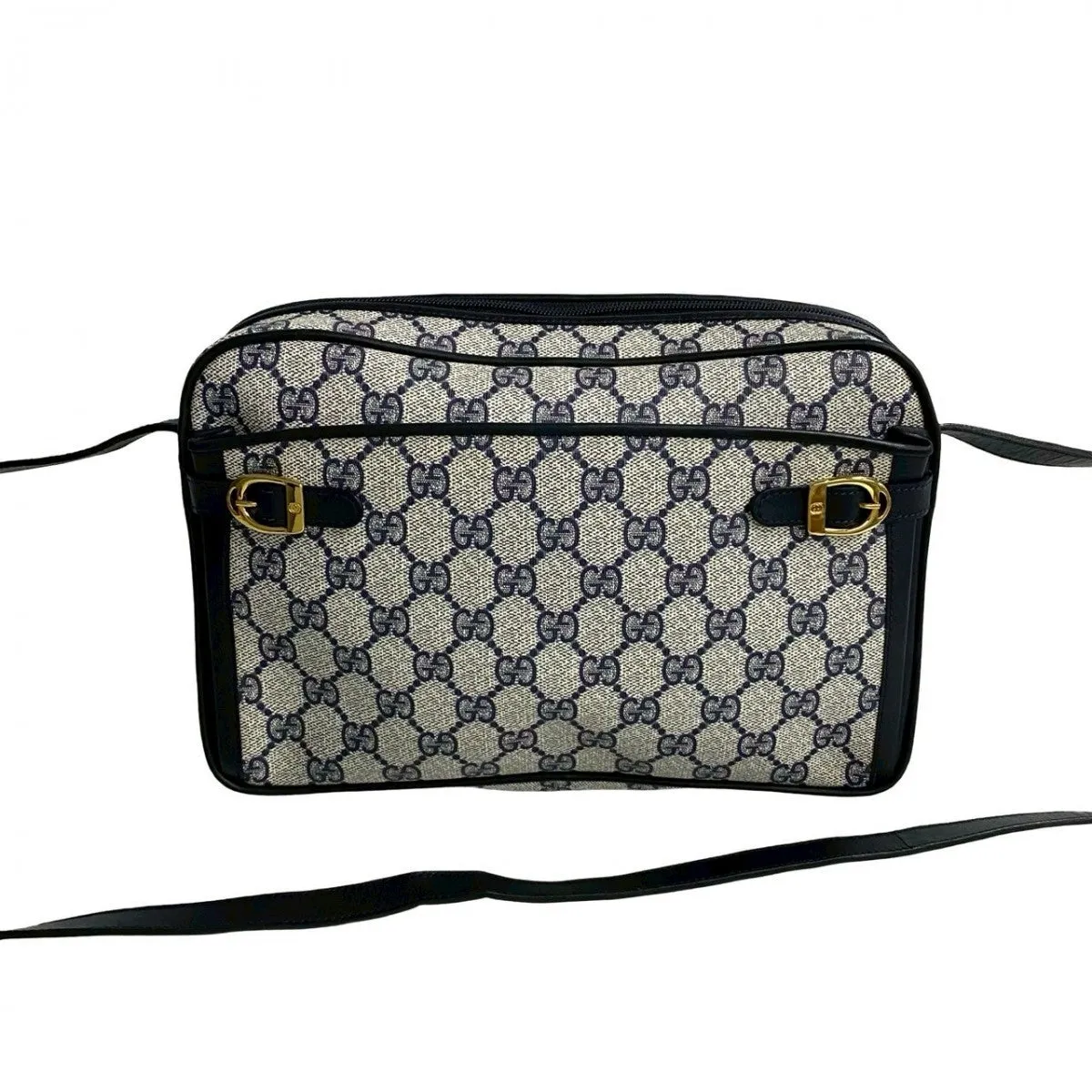 GUCCI Shoulder Bag leather Navy