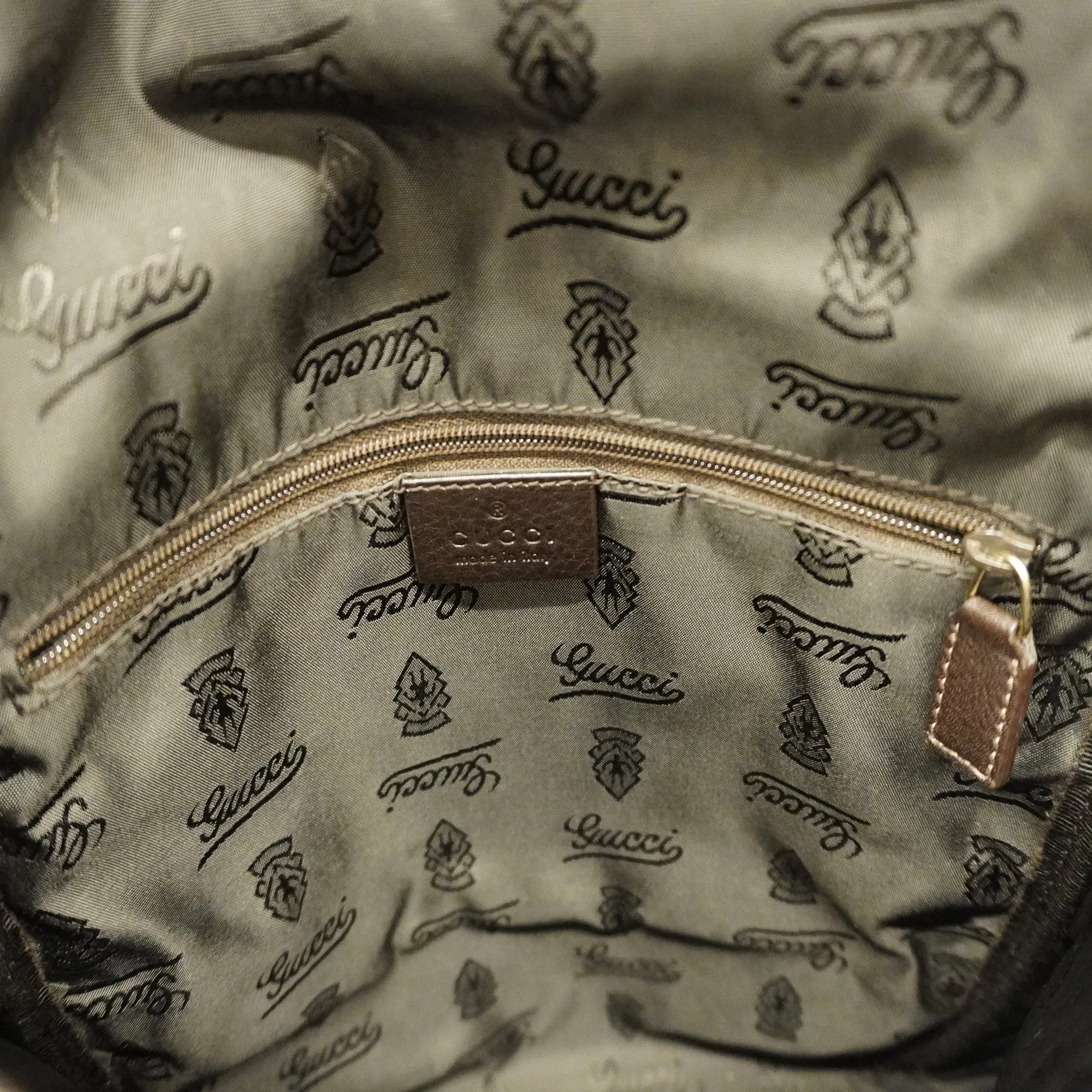 GUCCI  Sima 223666 Women's Leather Shoulder Bag Dark Brown