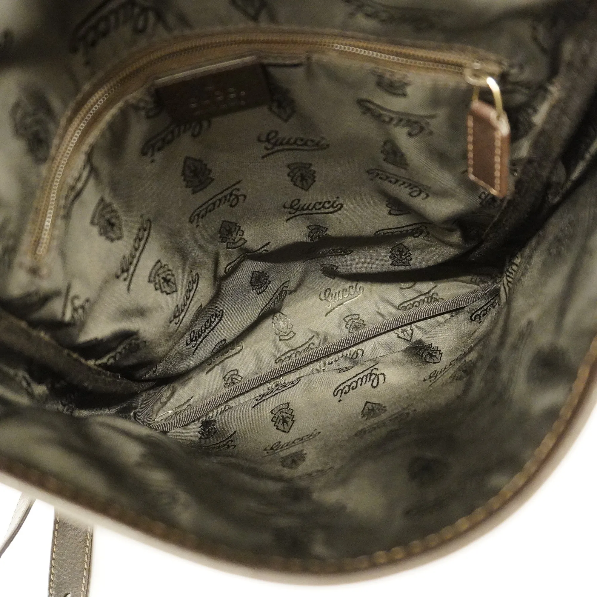 GUCCI  Sima 223666 Women's Leather Shoulder Bag Dark Brown