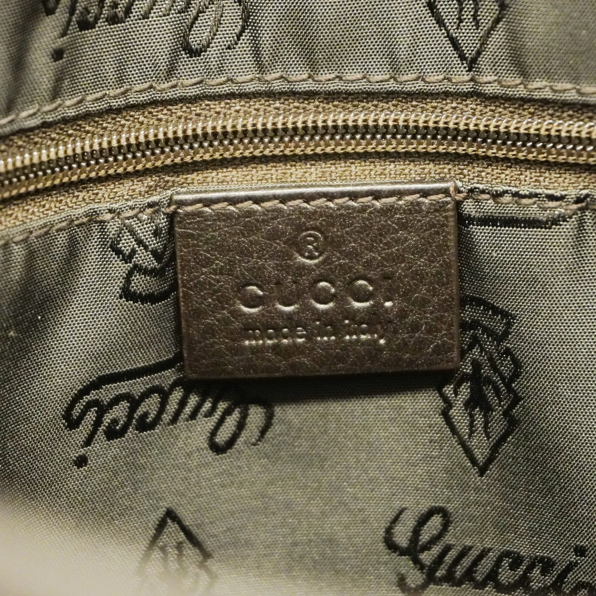 GUCCI  Sima 223666 Women's Leather Shoulder Bag Dark Brown
