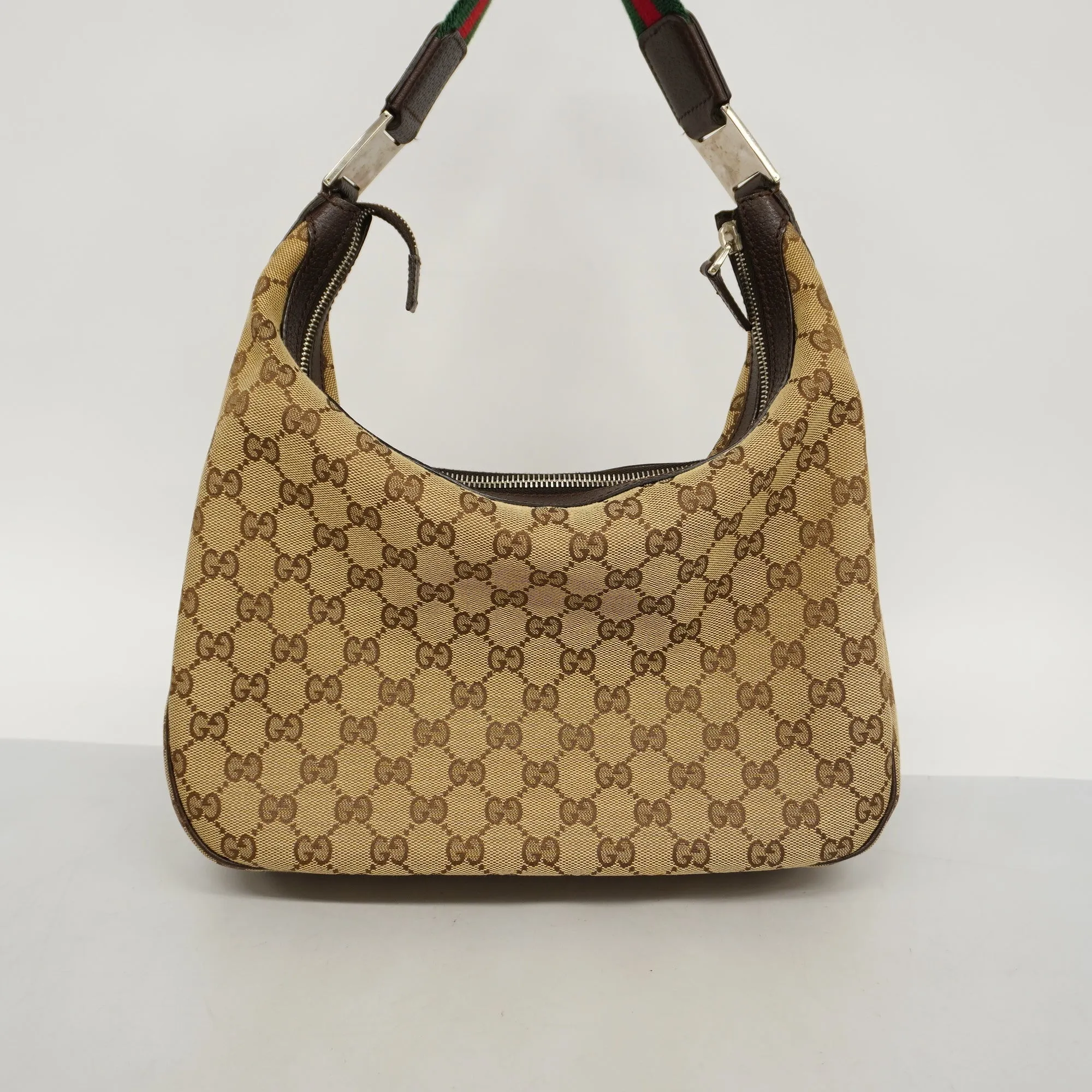 GUCCIAuth  Sherry Line Shoulder Bag 145757 Women's GG Canvas Beige,Brown