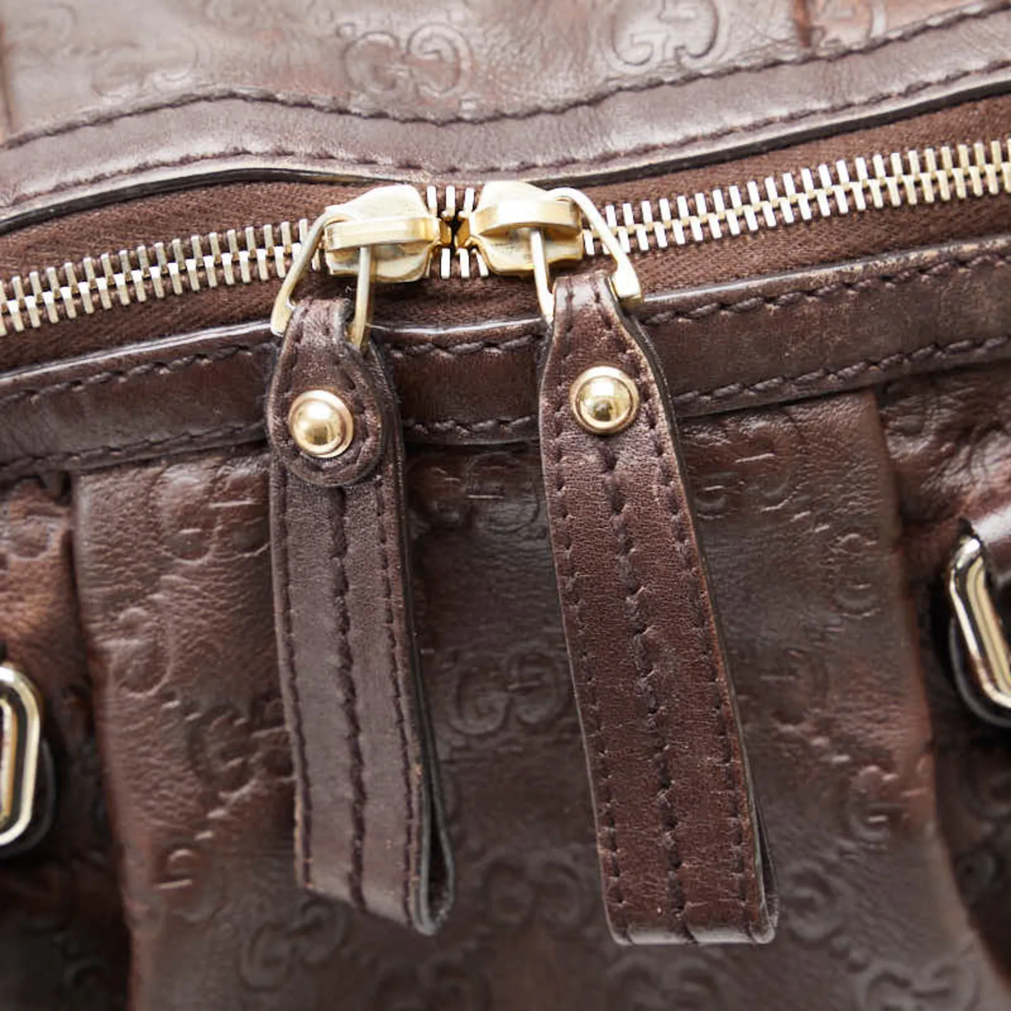 GUCCIsima Sookie Handbag Shoulder Bag 2WAY 223974 Brown Leather Ladies