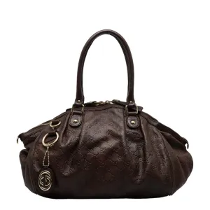 GUCCIsima Sookie Handbag Shoulder Bag 2WAY 223974 Brown Leather Ladies