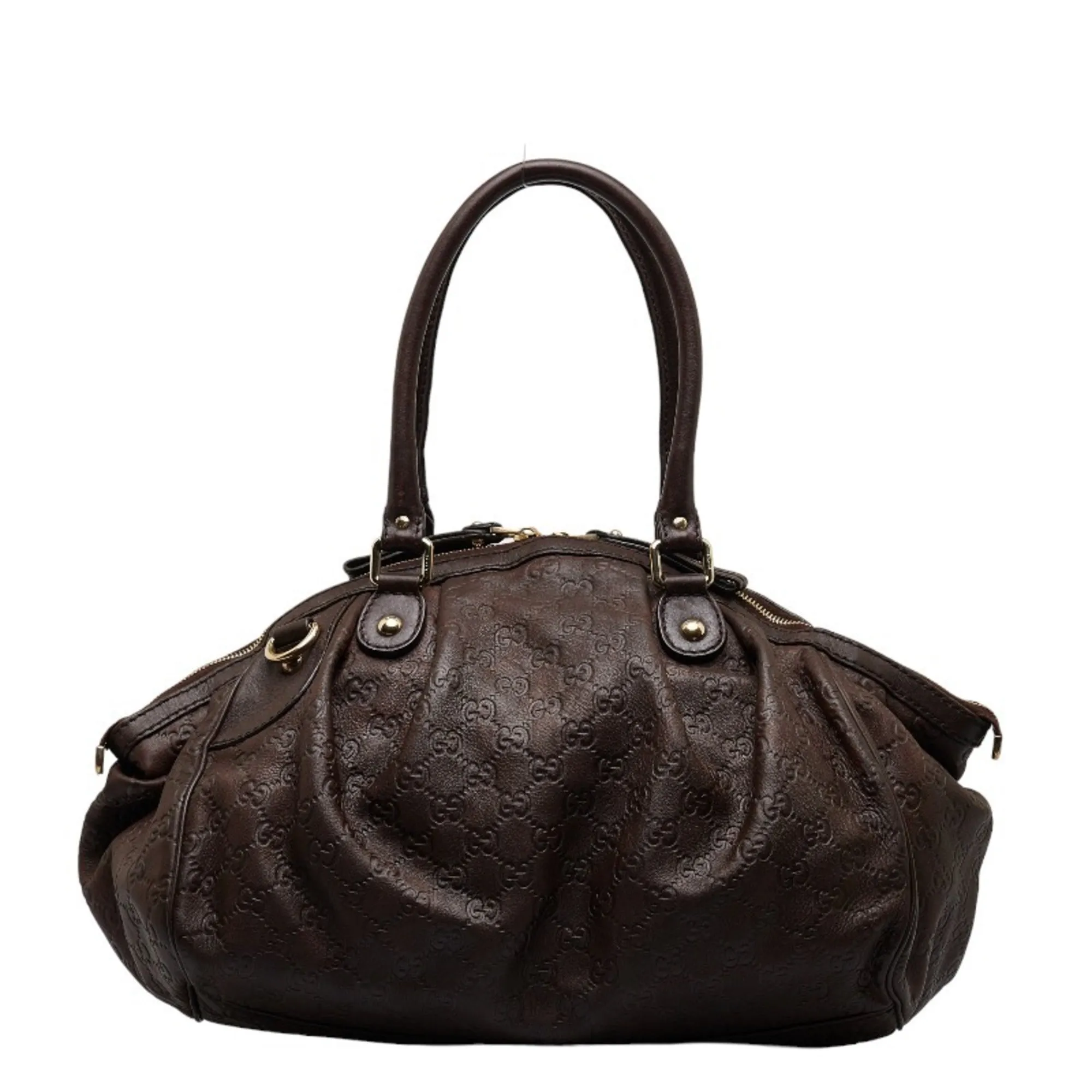 GUCCIsima Sookie Handbag Shoulder Bag 2WAY 223974 Brown Leather Ladies