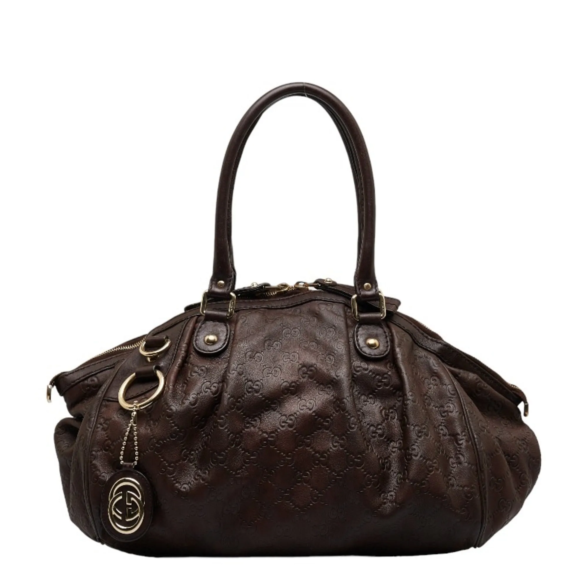 GUCCIsima Sookie Handbag Shoulder Bag 2WAY 223974 Brown Leather Ladies