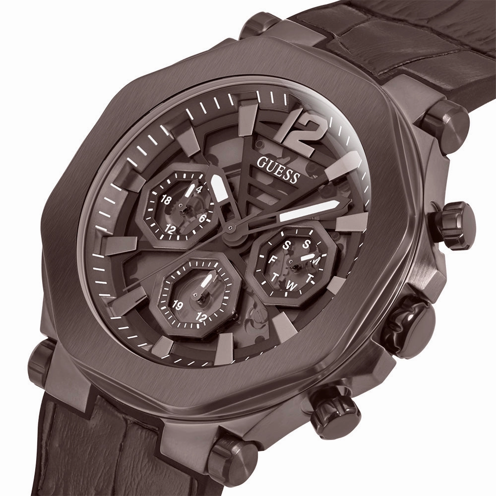 Guess GW0492G2 Edge Black Leather Mens Watch