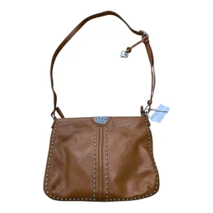 Handbag Designer By Brighton In Brown & Silver, Size:Medium