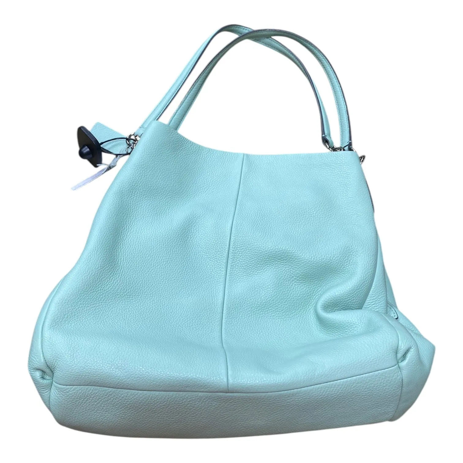 Handbag Designer By Coach In Green & Grey, Size:Large
