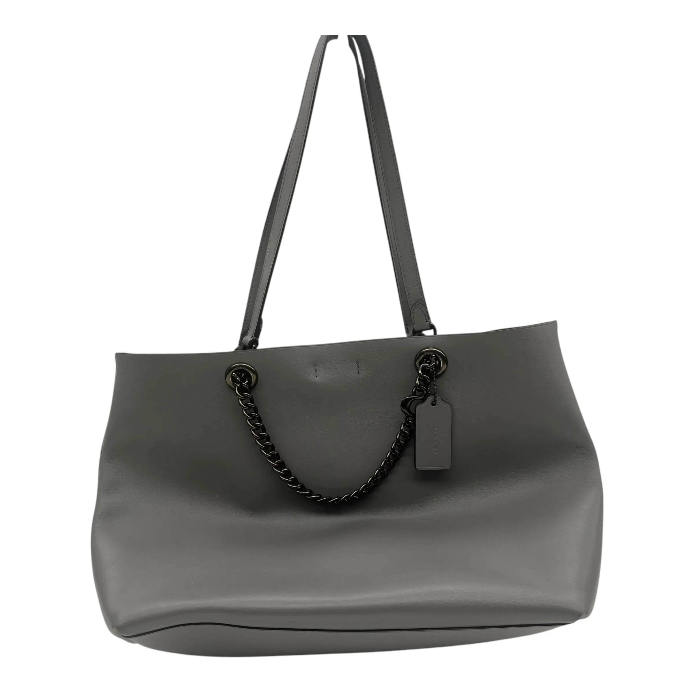 Handbag Designer By Coach In Grey, Size:Large
