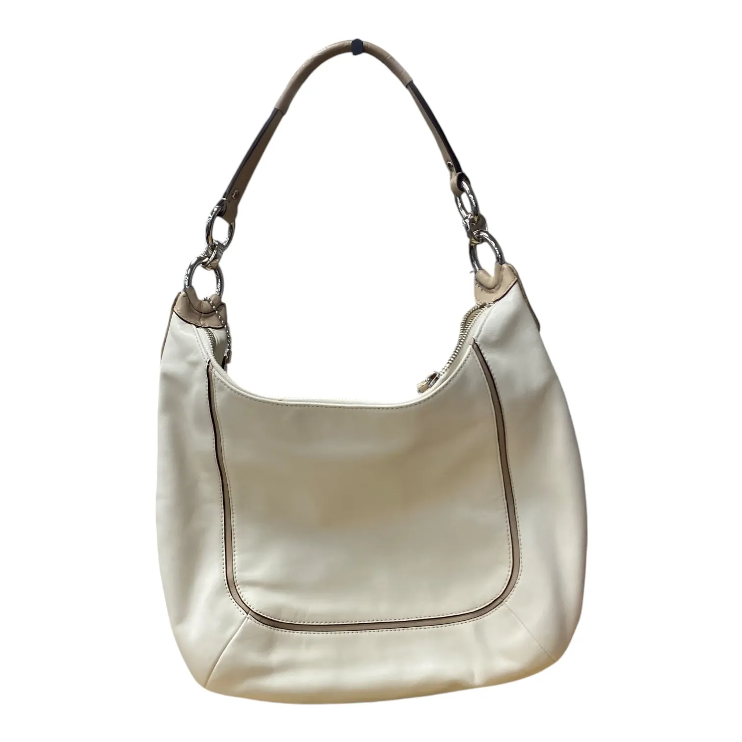 Handbag Designer By Coach In White, Size:Medium